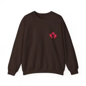 True North Crewneck Sweatshirt – 'True North Strong & Free' Canadian Maple Fist Design