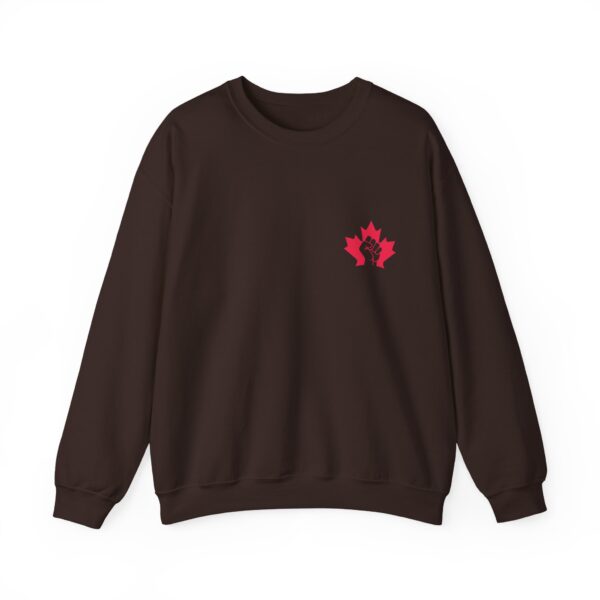 True North Crewneck Sweatshirt – 'True North Strong & Free' Canadian Maple Fist Design