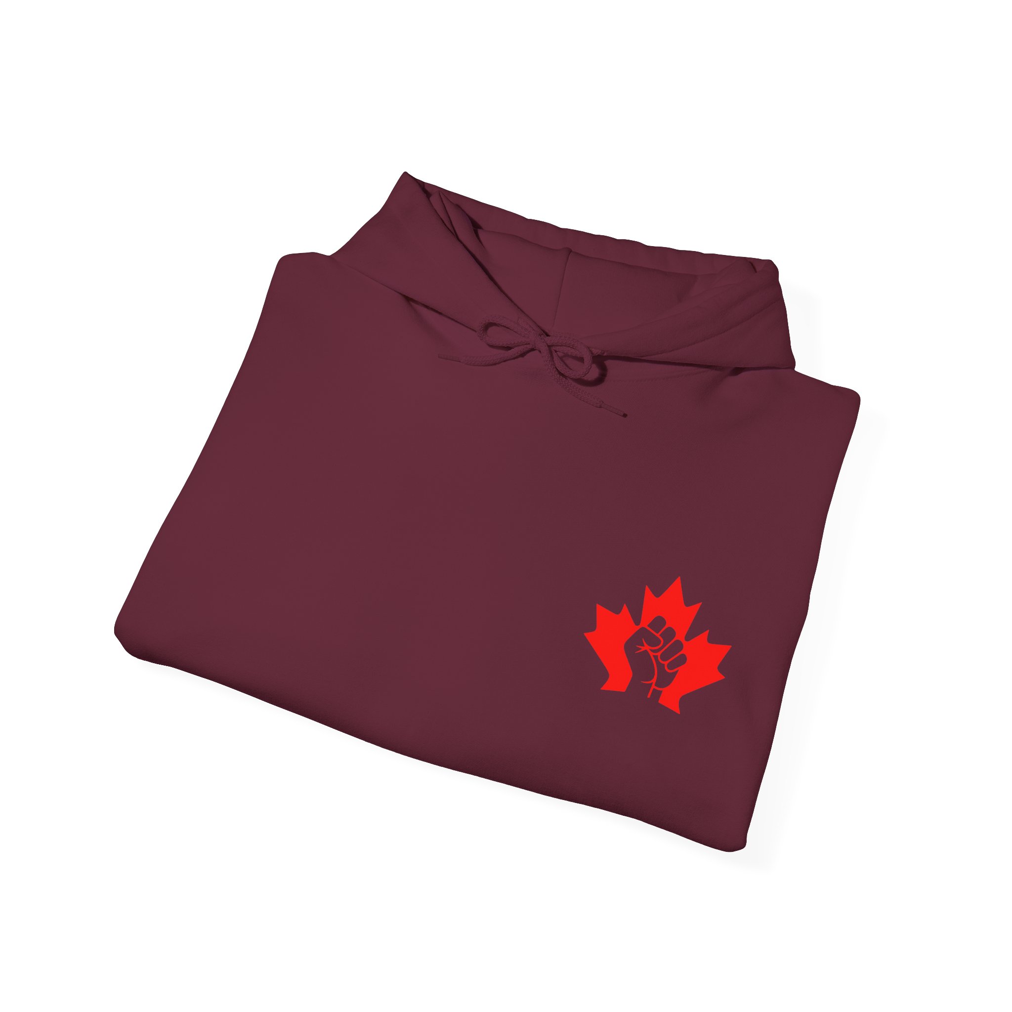 True North Hoodie – Strong & Free Canadian Maple Fist Pullover - Image 4