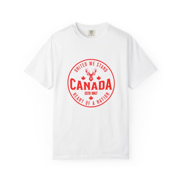 Canada Round Emblem T-Shirt — "United We Stand" Patriotic Canada Tee
