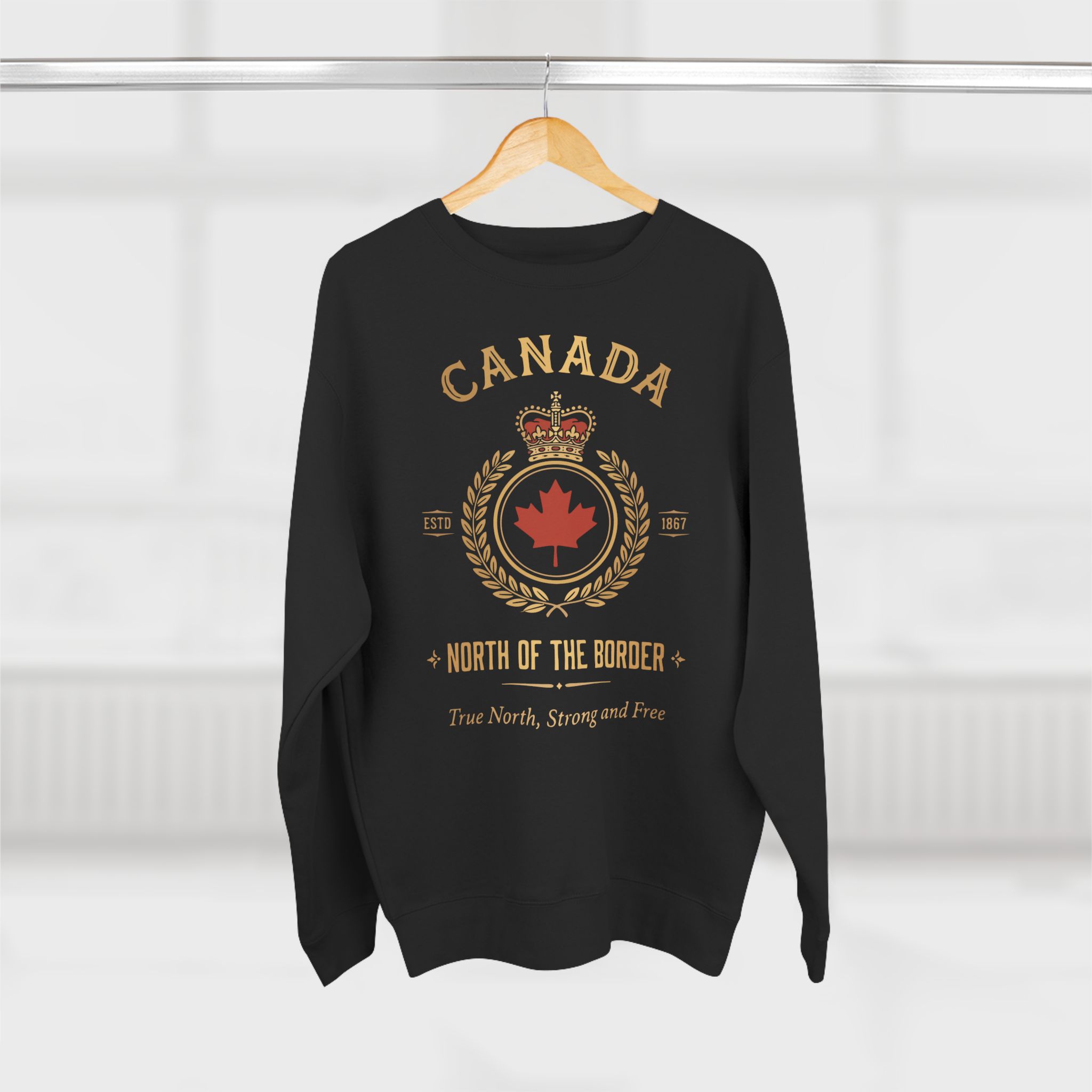 Canada Crest Crewneck Sweatshirt — North of the Border Vintage Maple Emblem - Image 4