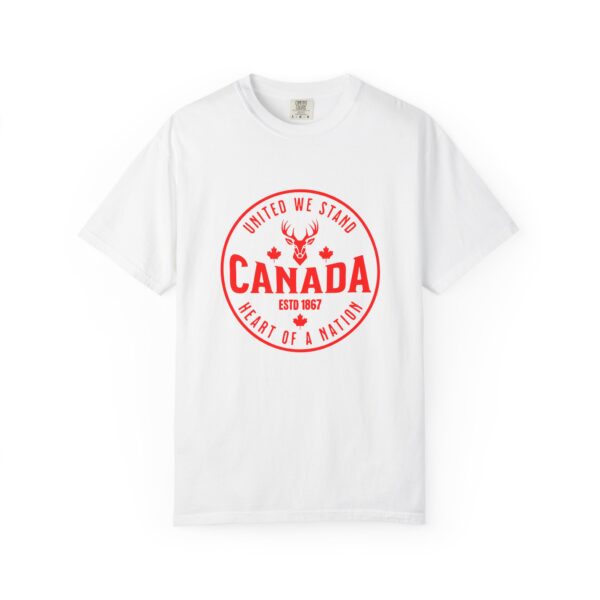 Canada Vintage Crest T-Shirt — "United We Stand, Heart of a Nation"