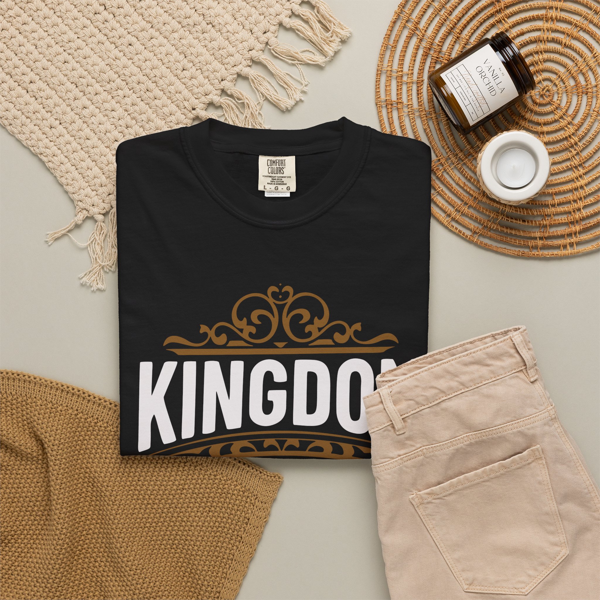 Kingdom "Rule Your World" Tee — Vintage Crest Graphic T-Shirt - Image 4
