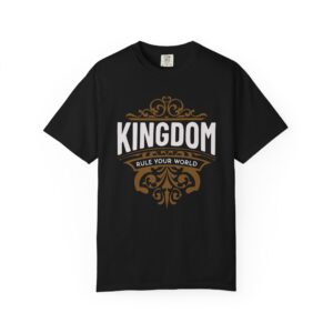 Kingdom "Rule Your World" Tee — Vintage Crest Graphic T-Shirt