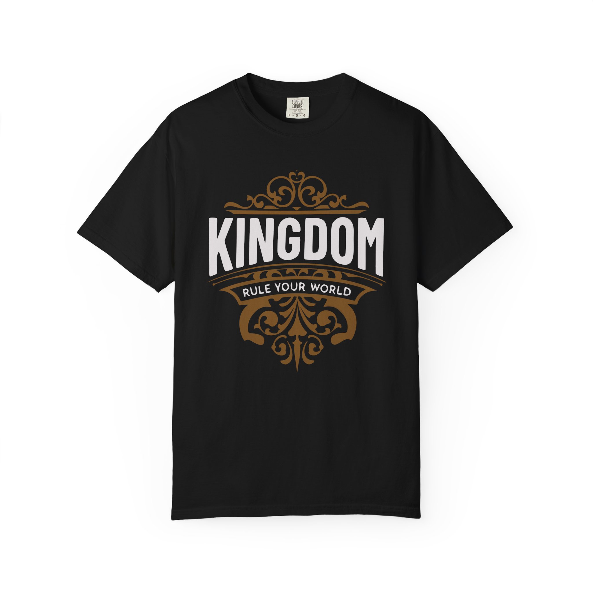 Kingdom "Rule Your World" Tee — Vintage Crest Graphic T-Shirt