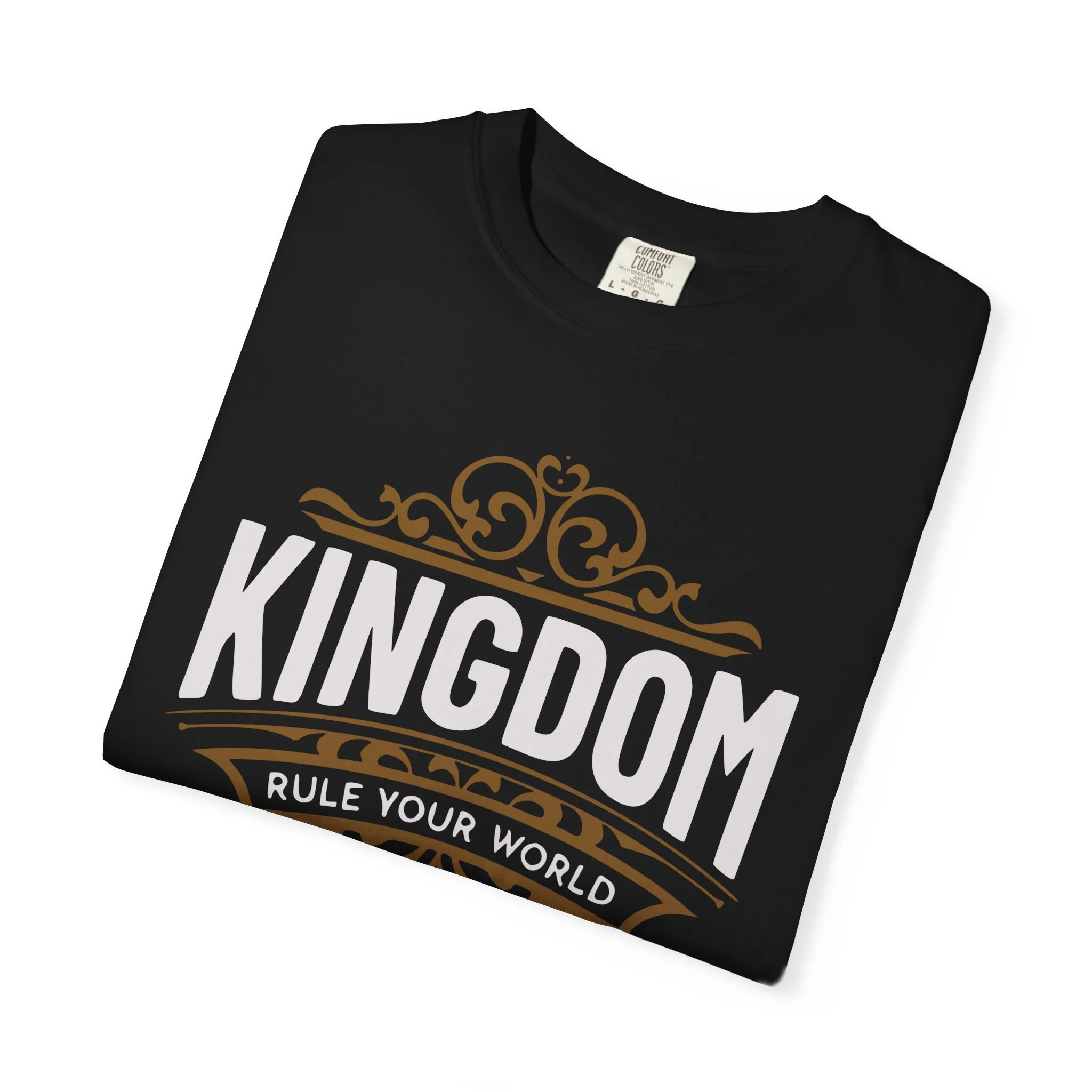 Kingdom "Rule Your World" Tee — Vintage Crest Graphic T-Shirt - Image 3