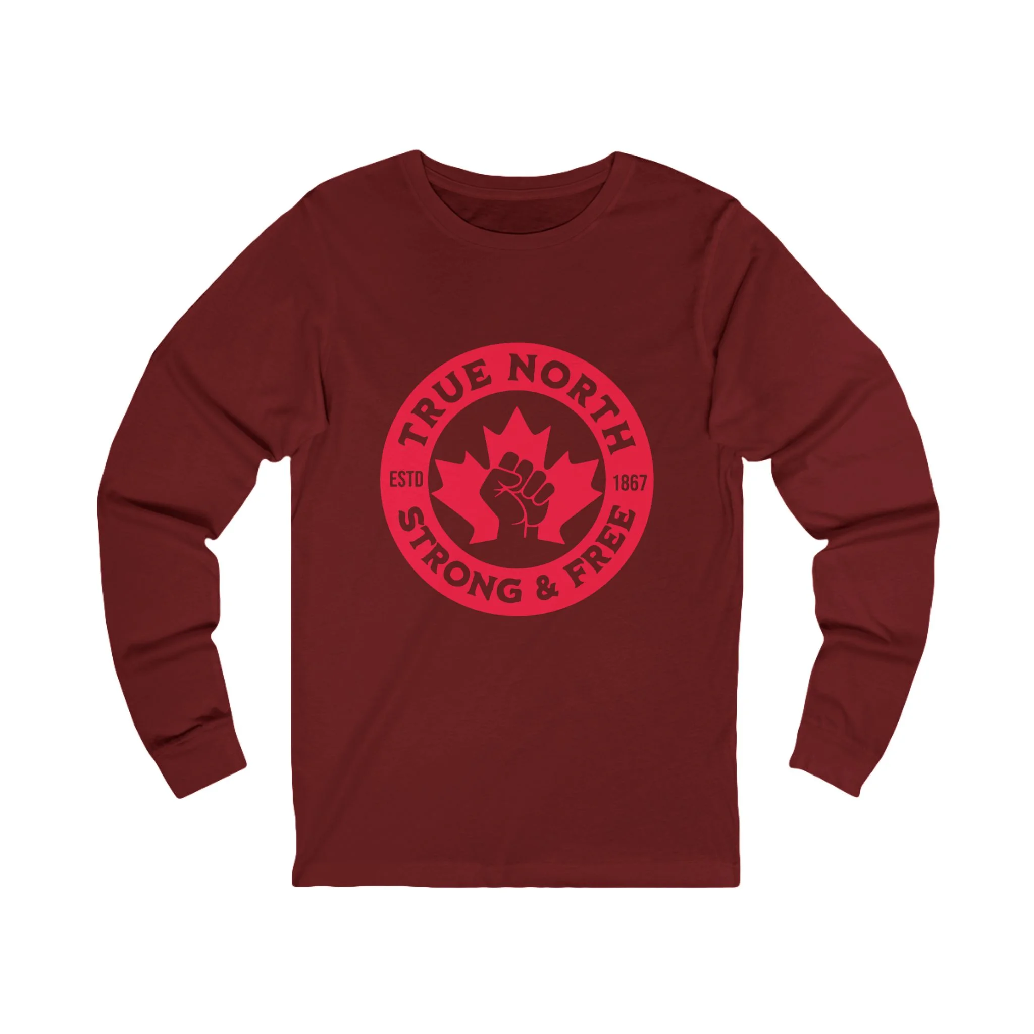 True North Long Sleeve Tee — Strong & Free Maple Fist Canada Pride