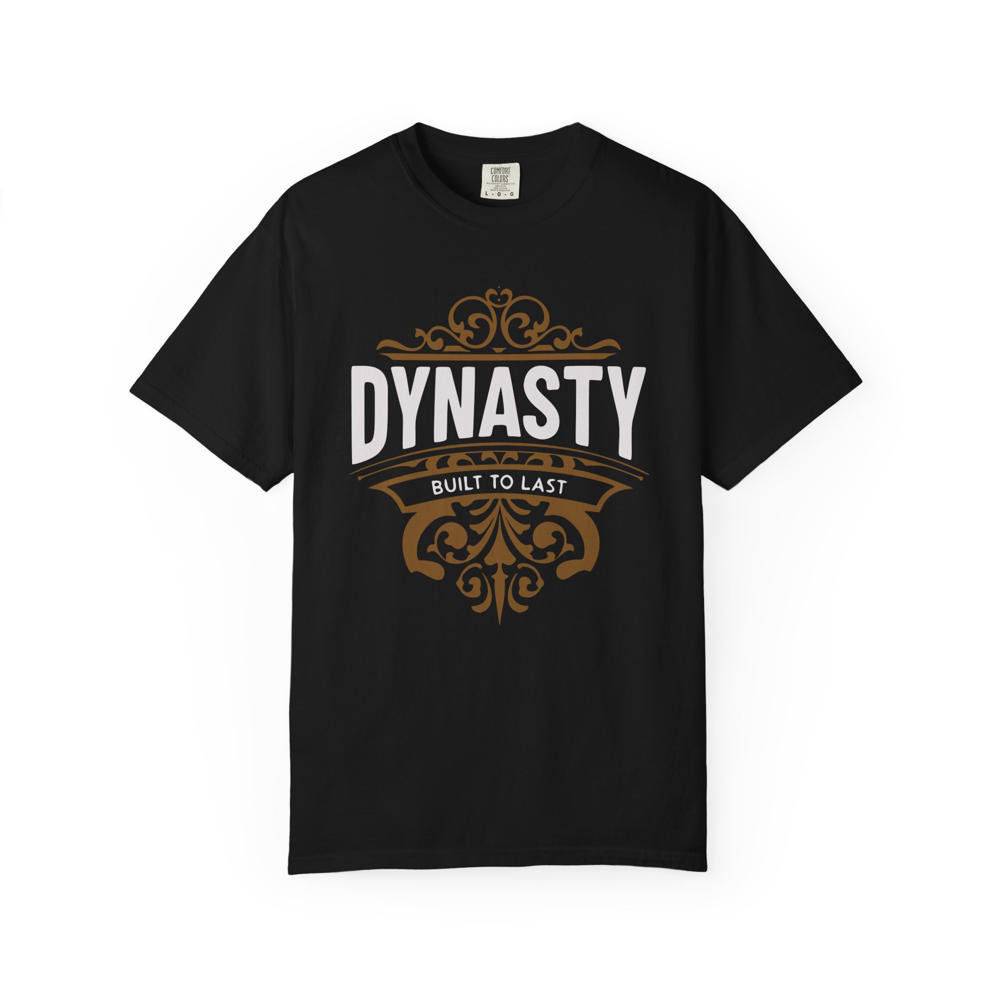 Dynasty T-Shirt — "Built to Last" Vintage Crest Graphic Tee