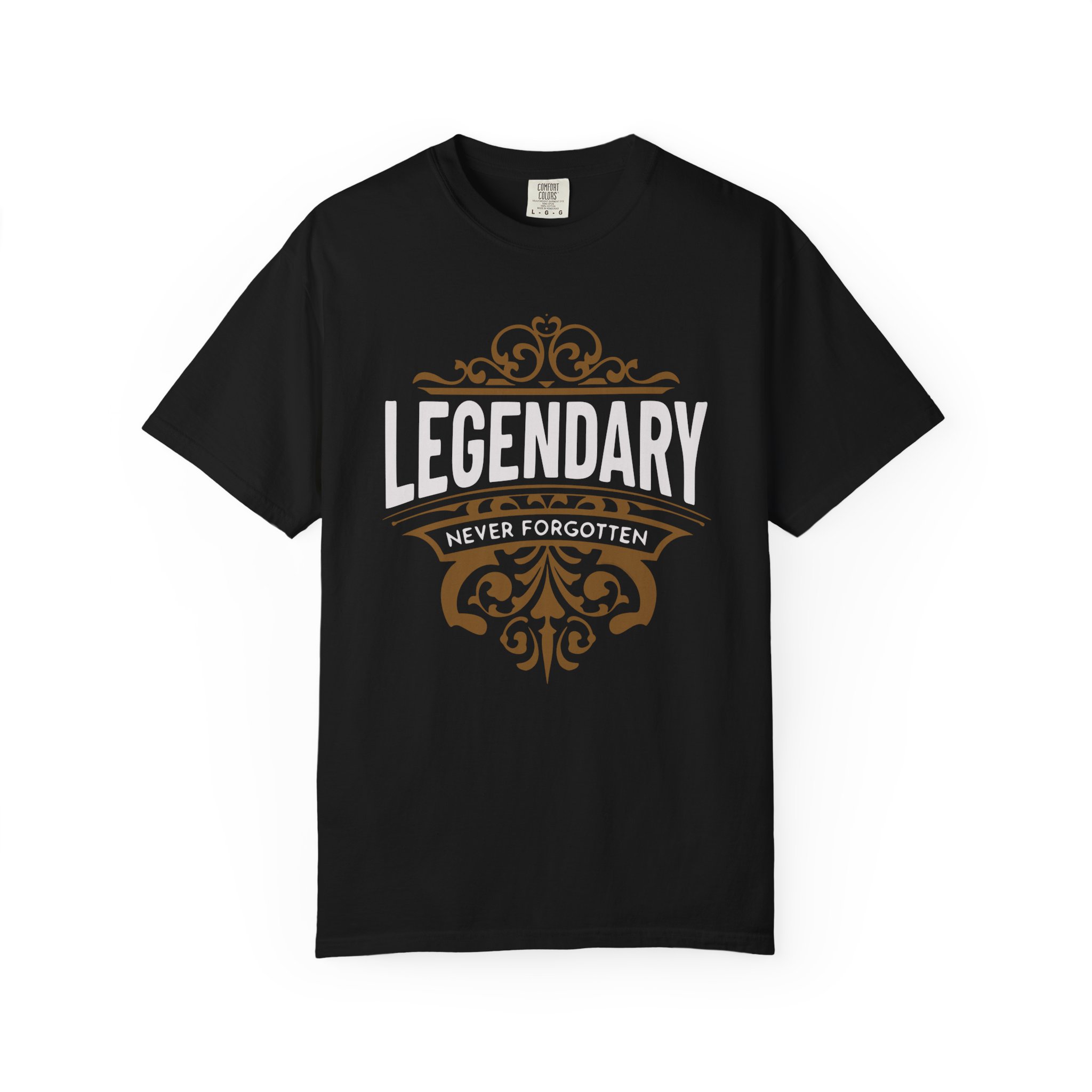 Legendary Never Forgotten Tee — Vintage Ornate Graphic T-Shirt